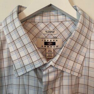 Joseph Abboud Men’s Long Sleeve Plaid Dress Shirt | Size (18-1/2 - 34/35)